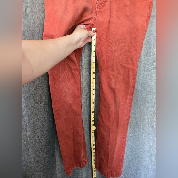 PrAna Orange Organic Cotton JEANS 32x30" Denim Straight Leg Pants HIKING Walking - Picture 9 of 9